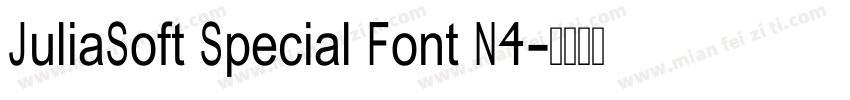 JuliaSoft Special Font N4字体转换